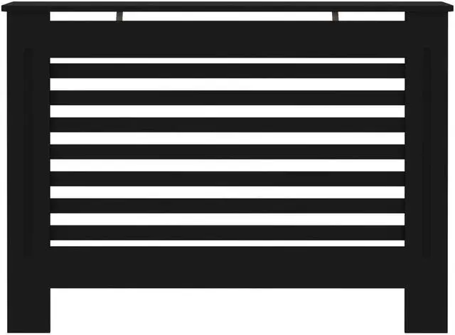 Alt view image 3 of 10 - vidaXL Radiator Cover Radiator Guard for Home Office Heater Cover Black MDF