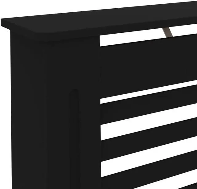 Alt view image 6 of 10 - vidaXL Radiator Cover Radiator Guard for Home Office Heater Cover Black MDF