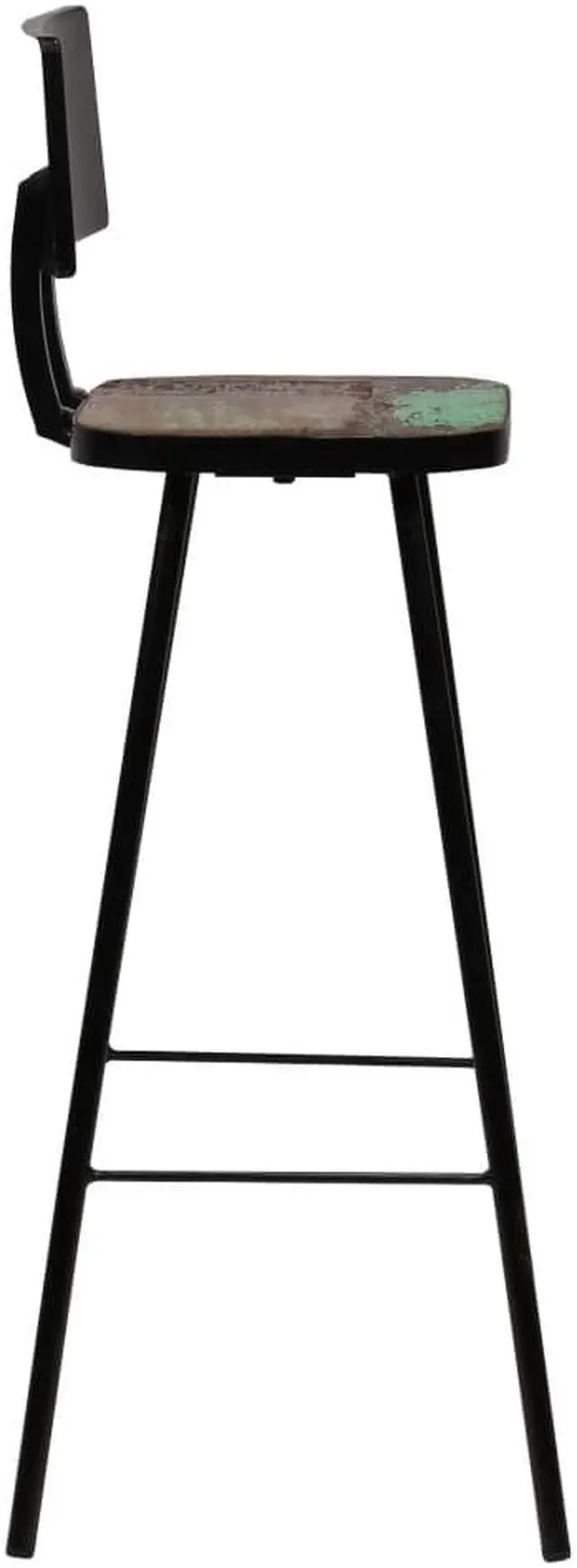 Alt view image 4 of 14 - vidaXL Bar Stools Counter Height Stool Island Stool 4 Pcs Solid Reclaimed Wood