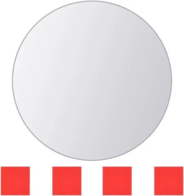 Alt view image 2 of 11 - vidaXL 8x Mirror Tiles Round Glass Wall Mirror Home Decor Bathroom Bedroom