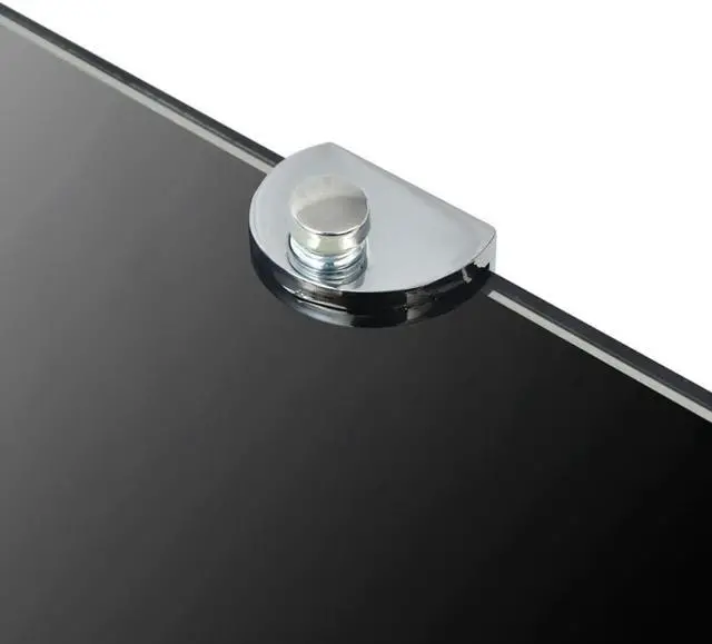 Alt view image 6 of 7 - vidaXL Wall Corner Shelves Display Floating Corner Shelves 2 Pcs Black Glass