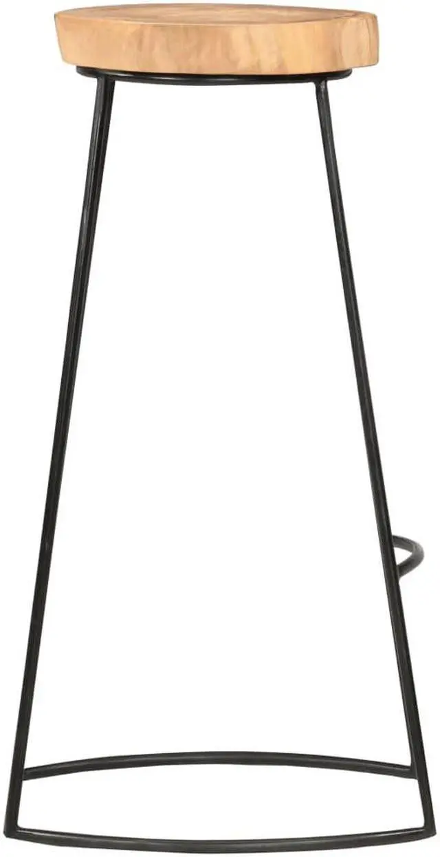 Alt view image 4 of 17 - vidaXL Bar Stools Bar Seats Counter Height Stools 2 Pcs Solid acacia wood