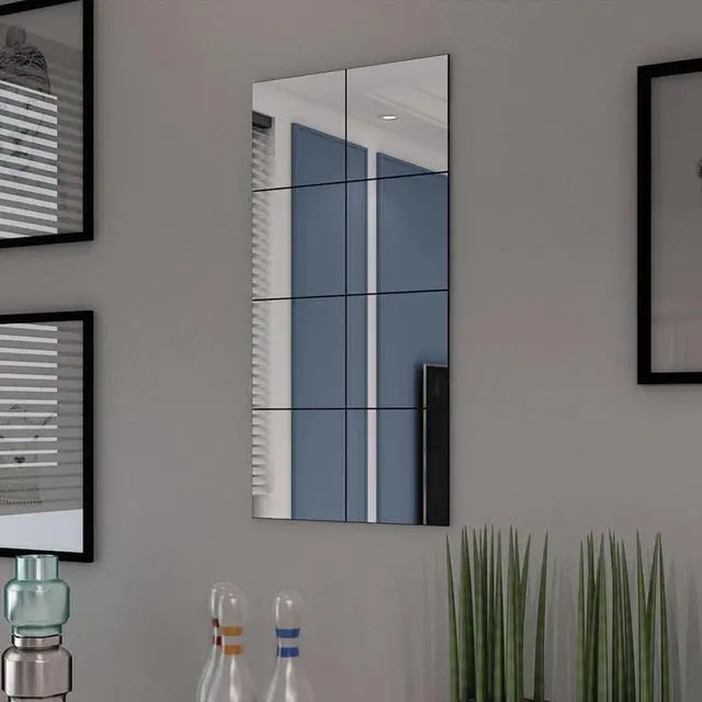 Main image of vidaXL Mirror Tile Set of 8 High-quality glass Small Decorative Inlays