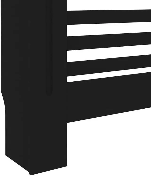 Alt view image 7 of 10 - vidaXL Radiator Cover Radiator Guard for Home Office Heater Cover Black MDF