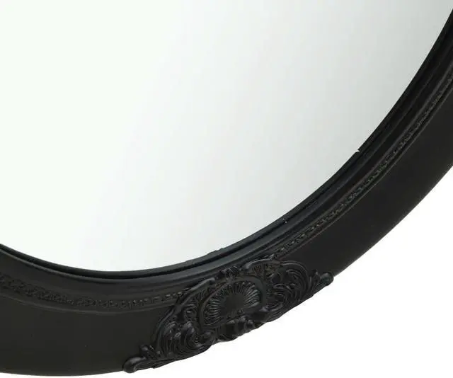 Alt view image 4 of 18 - vidaXL Wall Mirror Baroque Hanging Oval Mirror for Bedroom Living Room Black