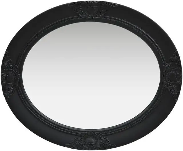 Alt view image 3 of 18 - vidaXL Wall Mirror Baroque Hanging Oval Mirror for Bedroom Living Room Black