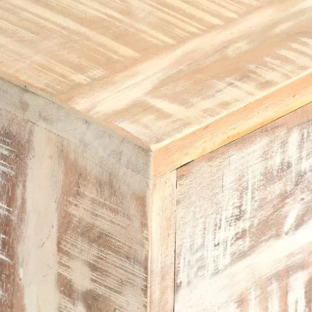 Alt view image 3 of 7 - vidaXL TV Stand TV Unit Sideboard TV Console Cabinet White Solid Acacia Wood