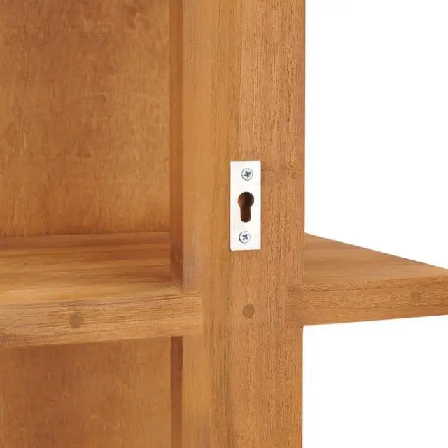 Alt view image 5 of 10 - vidaXL Wall Mirror Decorative Mirror with Shelves Hall Mirror Solid Teak Wood