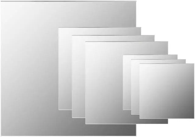 Alt view image 3 of 14 - vidaXL Mirror Tiles Mirror Sheets Wall Bathroom Hall Mirror 7 Pcs Glass Square