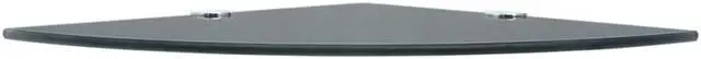 Alt view image 4 of 7 - vidaXL Wall Corner Shelves Display Floating Corner Shelves 2 Pcs Black Glass