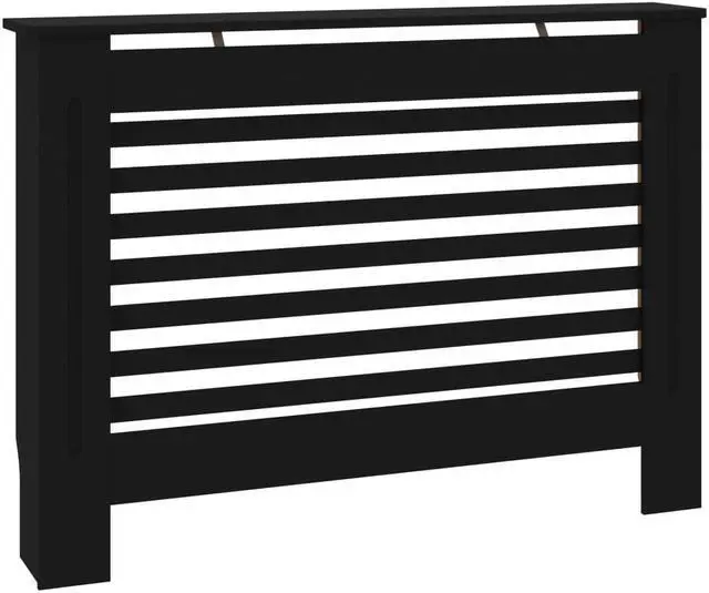 Alt view image 2 of 10 - vidaXL Radiator Cover Radiator Guard for Home Office Heater Cover Black MDF