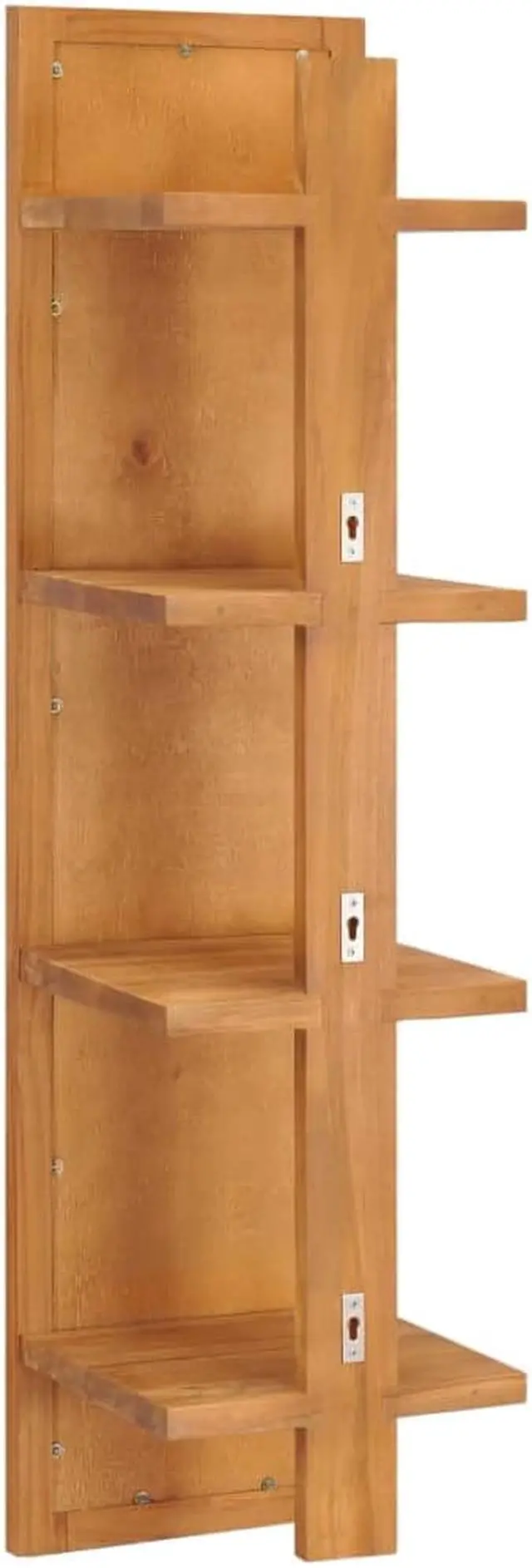 Alt view image 3 of 10 - vidaXL Wall Mirror Decorative Mirror with Shelves Hall Mirror Solid Teak Wood