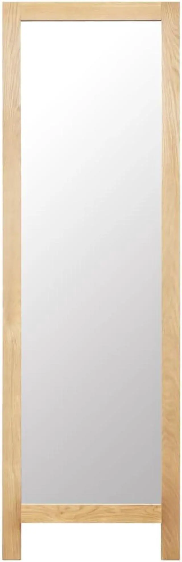 Alt view image 2 of 13 - vidaXL Floor Mirror Vanity Standing Mirror Full Length Mirror Solid Oak Wood