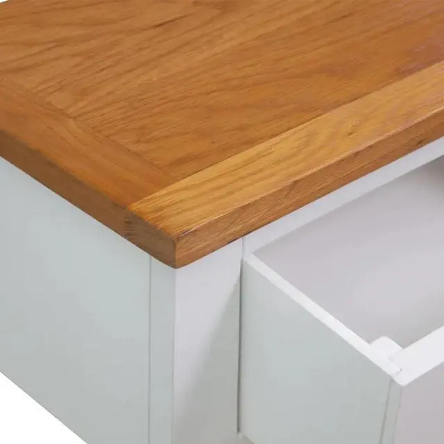 Alt view image 13 of 13 - vidaXL Solid Oak Wood Console Table Entryway Accent Table Hallway Display