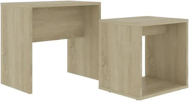 Alt view image 2 of 12 - vidaXL Coffee Table Set Sonoma Oak Engineered Wood Side Sofa Couch Furniture
