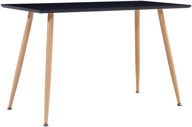 Main image of vidaXL Dining Table Black and Oak Rectangular 47.2" MDF Steel Kitchen Dinner
