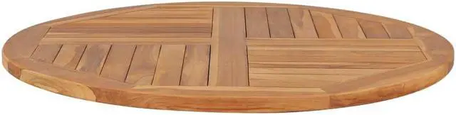 Alt view image 7 of 11 - vidaXL Table Top Solid Teak Wood Round 1" 35.4"