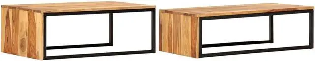 Alt view image 3 of 12 - vidaXL Coffee Table Set of 2 Brown