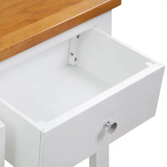 Alt view image 12 of 13 - vidaXL Solid Oak Wood Console Table Entryway Accent Table Hallway Display