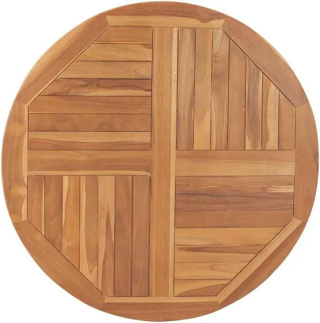Alt view image 6 of 11 - vidaXL Table Top Solid Teak Wood Round 1" 35.4"