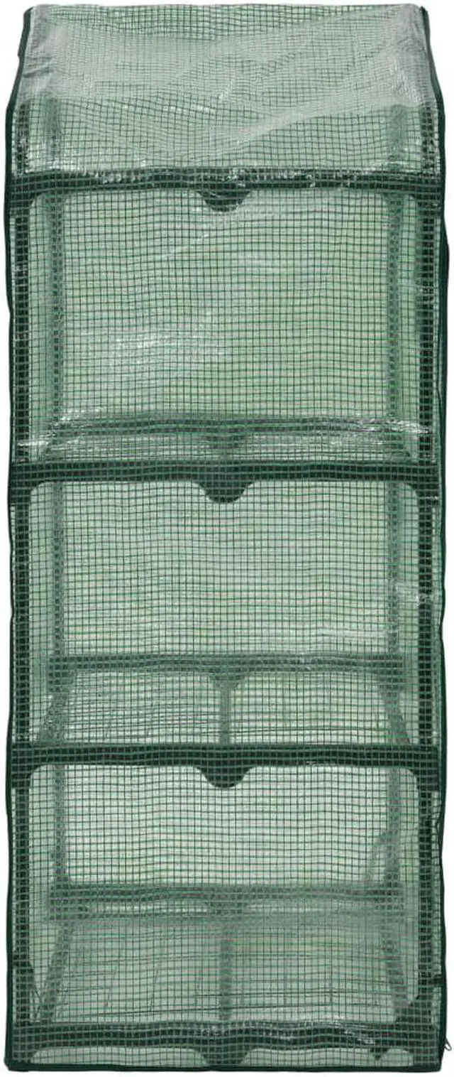 Alt view image 5 of 5 - vidaXL 3-Tier Mini Greenhouse 27.2"x19.3"x49.2"