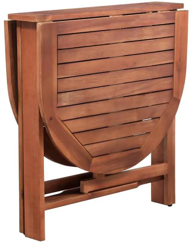 Alt view image 14 of 16 - vidaXL Solid Acacia Wood Patio Table 47.2" Garden Dining Kitchen Outdoor Desk