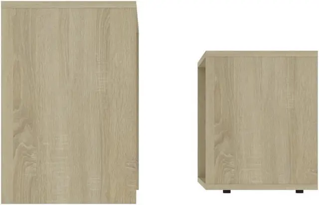 Alt view image 5 of 12 - vidaXL Coffee Table Set Sonoma Oak Engineered Wood Side Sofa Couch Furniture