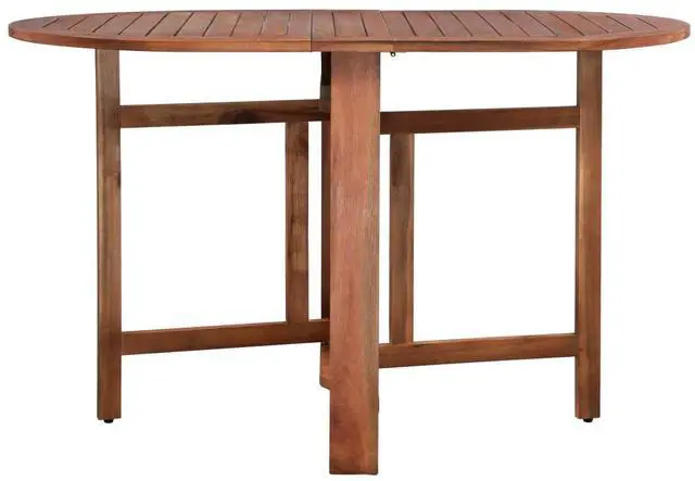Alt view image 12 of 16 - vidaXL Solid Acacia Wood Patio Table 47.2" Garden Dining Kitchen Outdoor Desk