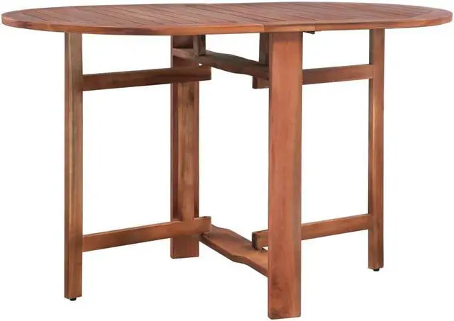 Alt view image 11 of 16 - vidaXL Solid Acacia Wood Patio Table 47.2" Garden Dining Kitchen Outdoor Desk