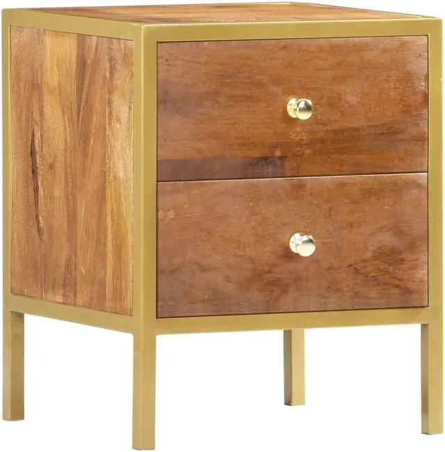 Alt view image 4 of 15 - vidaXL Cabinet Drawer Dresser Side End Table for Bedroom Solid Wood Mango