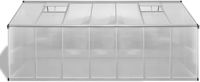 Alt view image 6 of 6 - vidaXL Greenhouse Reinforced Aluminium 113.34ft