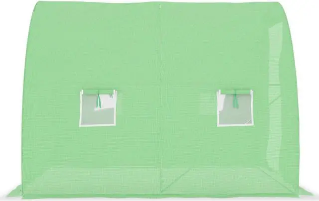 Alt view image 7 of 11 - vidaXL Greenhouse with Steel Foundation 48.4 ftÂ² 10' Walk-In Plant Gardening