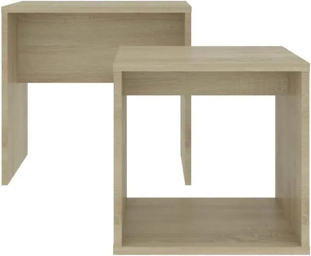Alt view image 4 of 12 - vidaXL Coffee Table Set Sonoma Oak Engineered Wood Side Sofa Couch Furniture