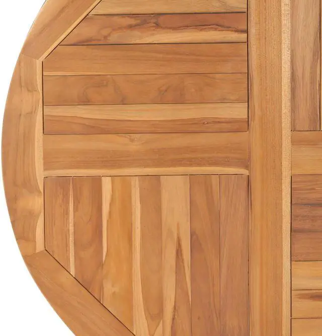 Alt view image 8 of 11 - vidaXL Table Top Solid Teak Wood Round 1" 35.4"