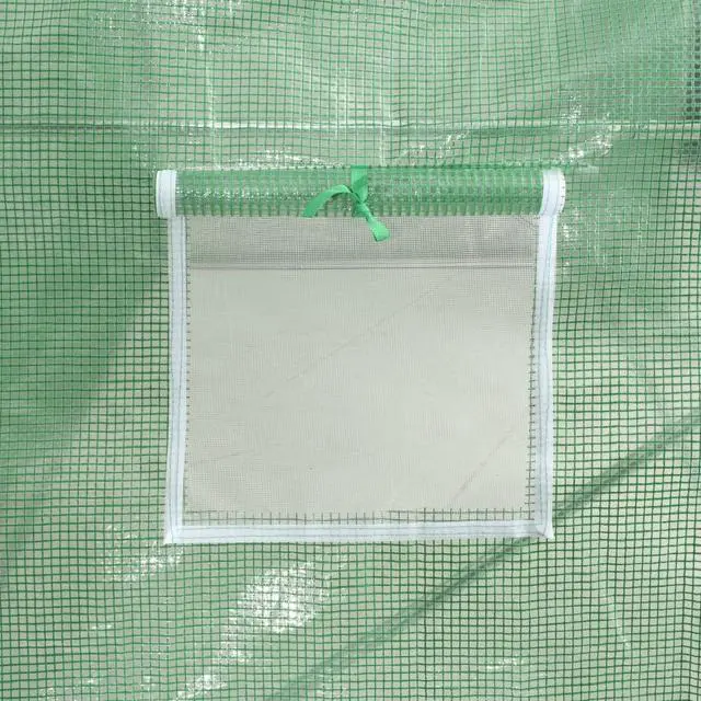 Alt view image 3 of 11 - vidaXL Greenhouse with Steel Foundation 48.4 ftÂ² 10' Walk-In Plant Gardening