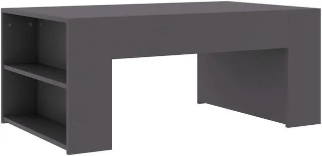 Alt view image 10 of 13 - vidaXL Coffee Table End Table with Storage for Living Room Gray Engineered Wood