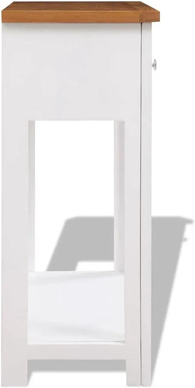 Alt view image 11 of 13 - vidaXL Solid Oak Wood Console Table Entryway Accent Table Hallway Display