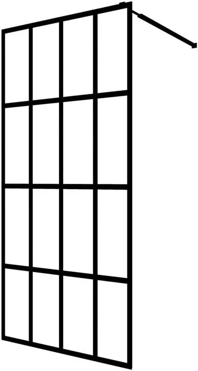 Alt view image 5 of 8 - vidaXL Walk-in Shower Screen Tempered Glass 55.1"x76.8"