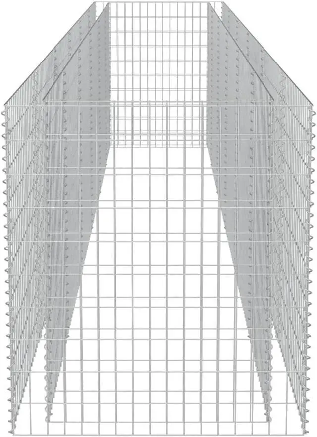 Alt view image 6 of 7 - vidaXL Gabion Raised Bed Galvanized Steel 212.6" Raised Garden Bed Flower Box