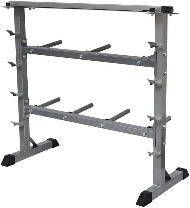 Alt view image 7 of 10 - vidaXL Dumbbell Rack Weight Rack for Beginners and Professional Barbell Shelf