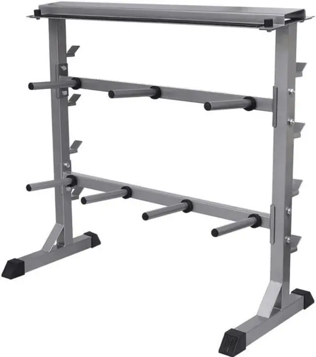 Alt view image 10 of 10 - vidaXL Dumbbell Rack Weight Rack for Beginners and Professional Barbell Shelf