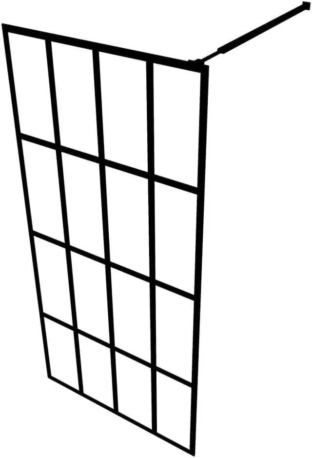 Alt view image 4 of 8 - vidaXL Walk-in Shower Enclosure Bathroom Wall Panel Shower Screen Tempered Glass