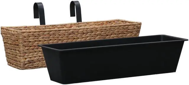 Alt view image 3 of 13 - vidaXL 2x Garden Planters Water Hyacinth Outdoor Raised Bed Plant Herb Box