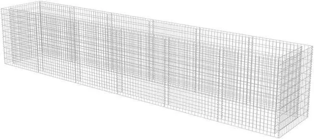 Alt view image 2 of 7 - vidaXL Gabion Raised Bed Galvanized Steel 212.6" Raised Garden Bed Flower Box