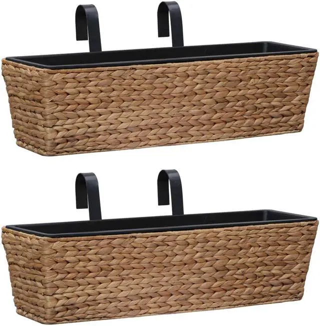 Main image of vidaXL 2x Garden Planters Water Hyacinth Outdoor Raised Bed Plant Herb Box