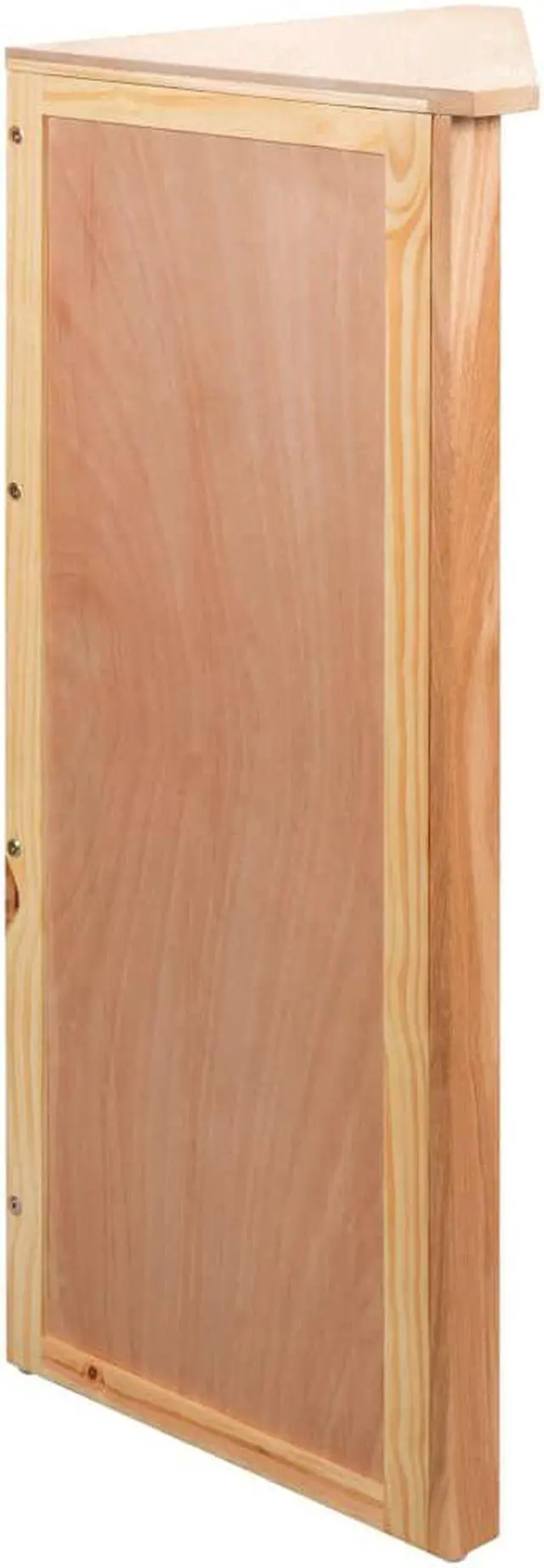 Alt view image 15 of 16 - vidaXL Solid Oak Wood Corner Shelf Space Saving Storage 23.2" Hallway Shelf