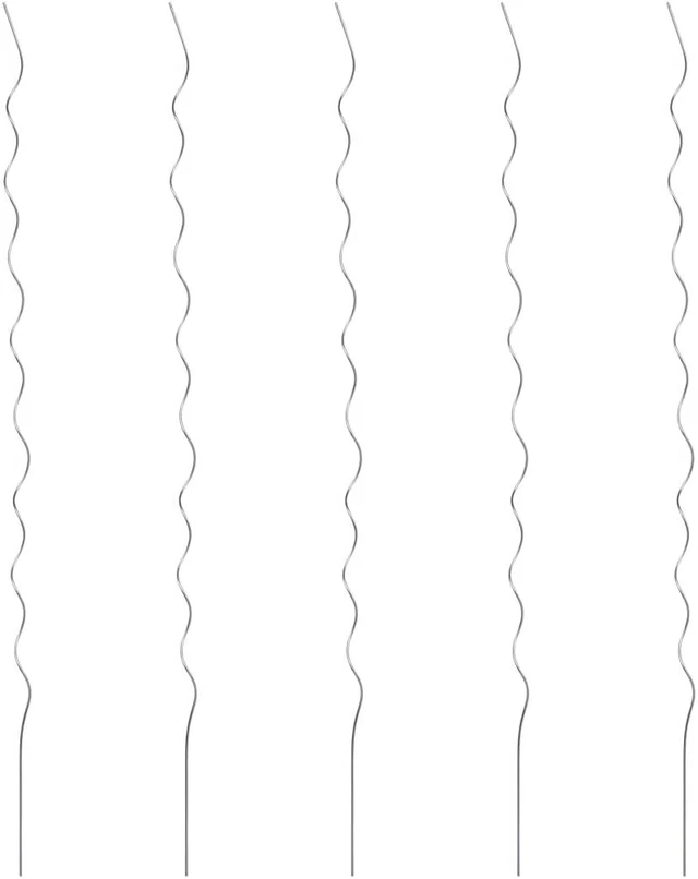 Main image of vidaXL Spiral Plant Support Plant Support Sticks Spiral 5 Pcs Galvanized Steel