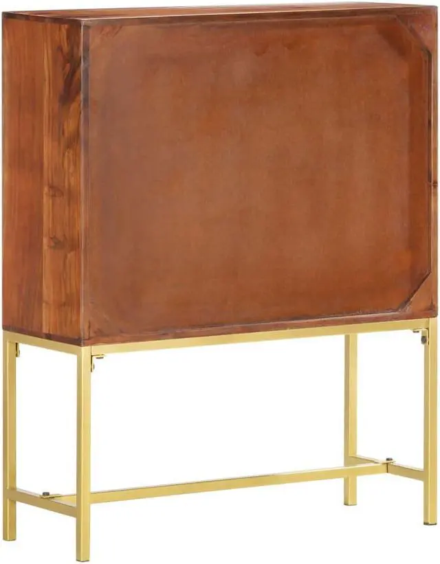 Alt view image 6 of 12 - vidaXL Highboard 31.5"x11.8"x39.4 Solid Acacia Wood