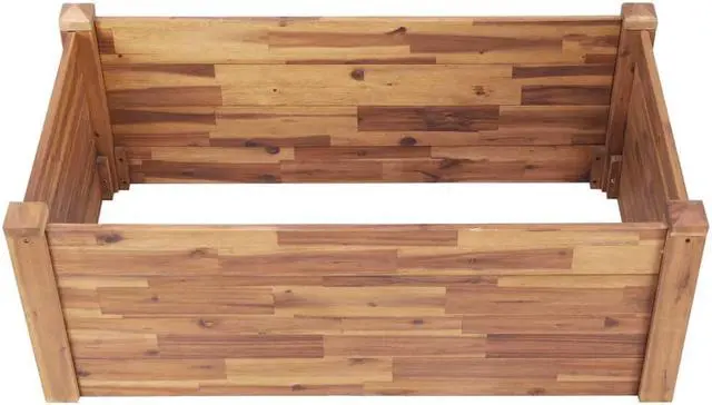 Alt view image 6 of 14 - vidaXL Garden Raised Bed 43.3"x23.6"x17.3" Solid Acacia Wood