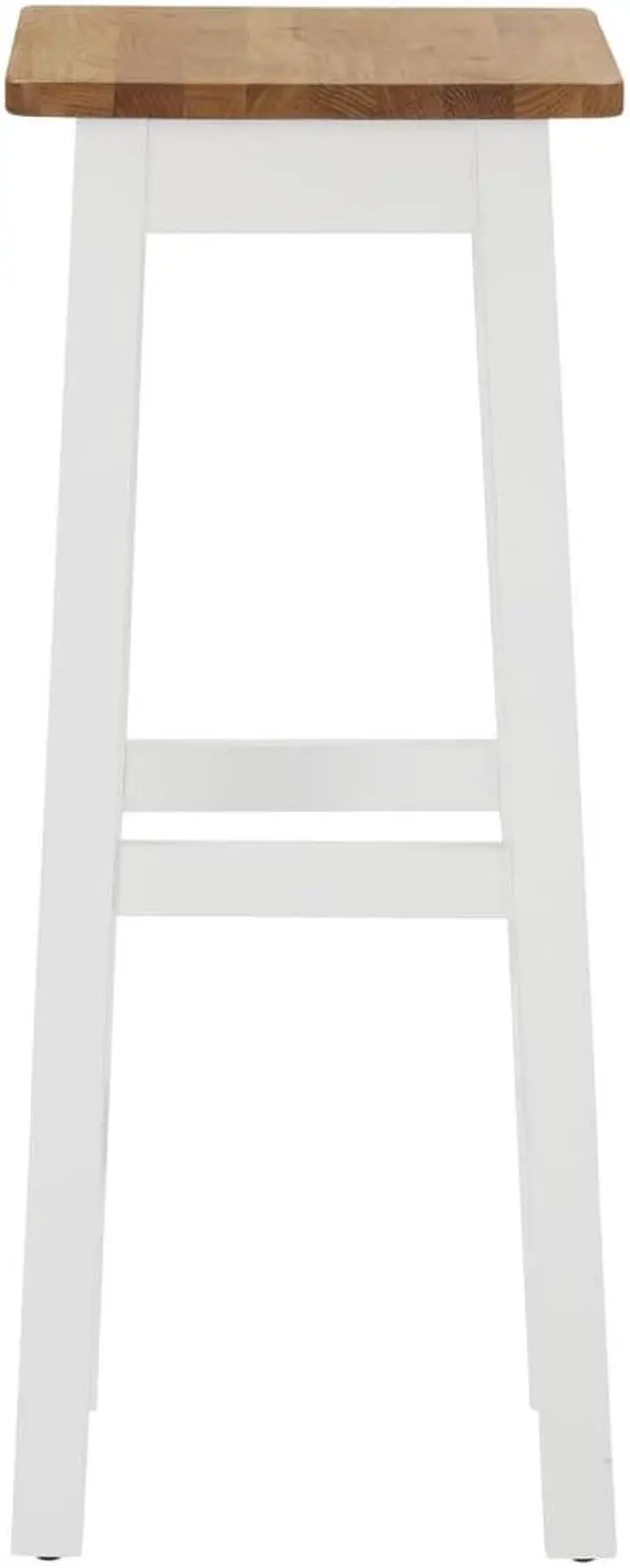 Alt view image 2 of 10 - vidaXL Bar Stools Bar Seats Counter Height Island Stools 2 Pcs Solid Oak Wood